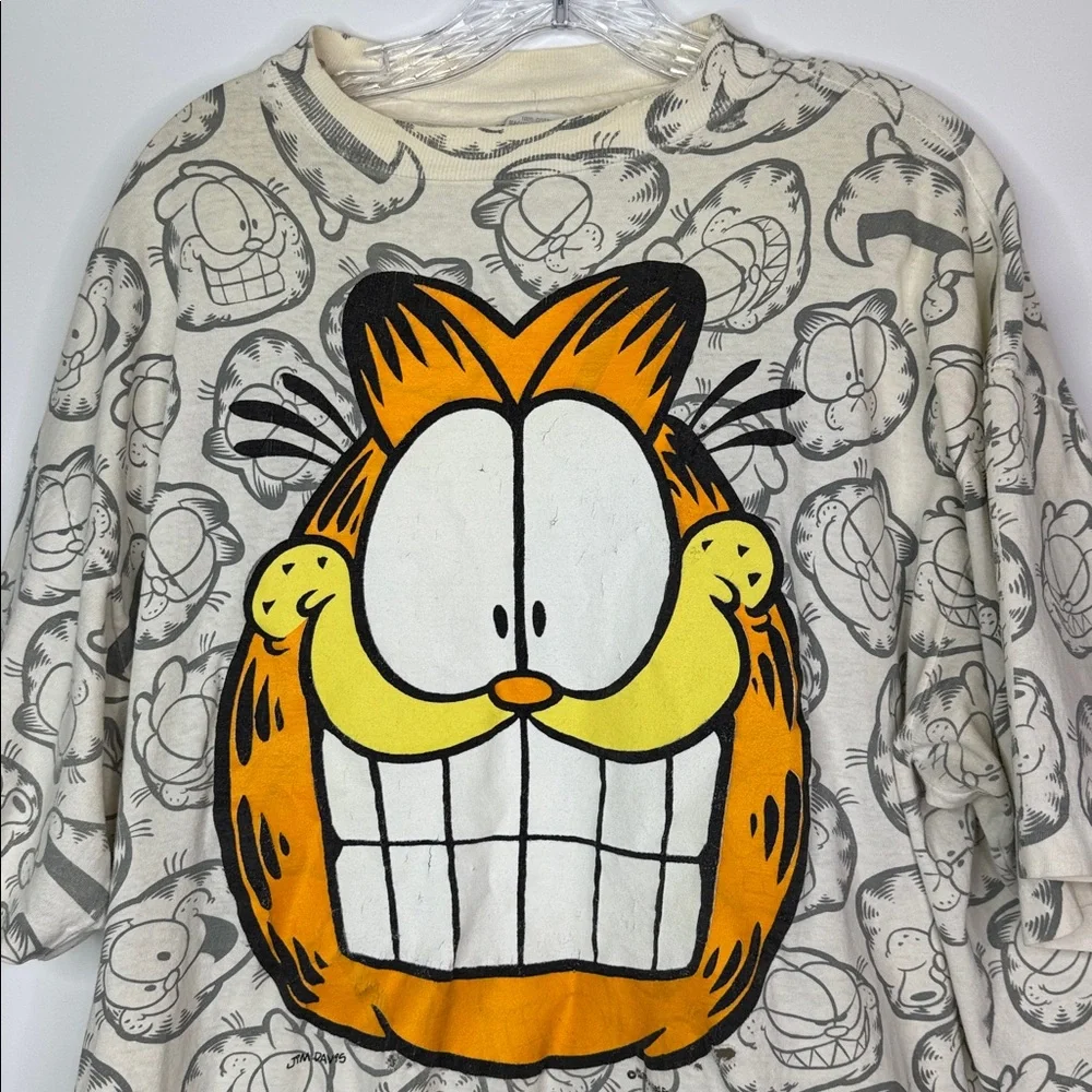 Vintage Garfield Cat AOP Tshirt Sun Tag XL - Picture 2 of 15